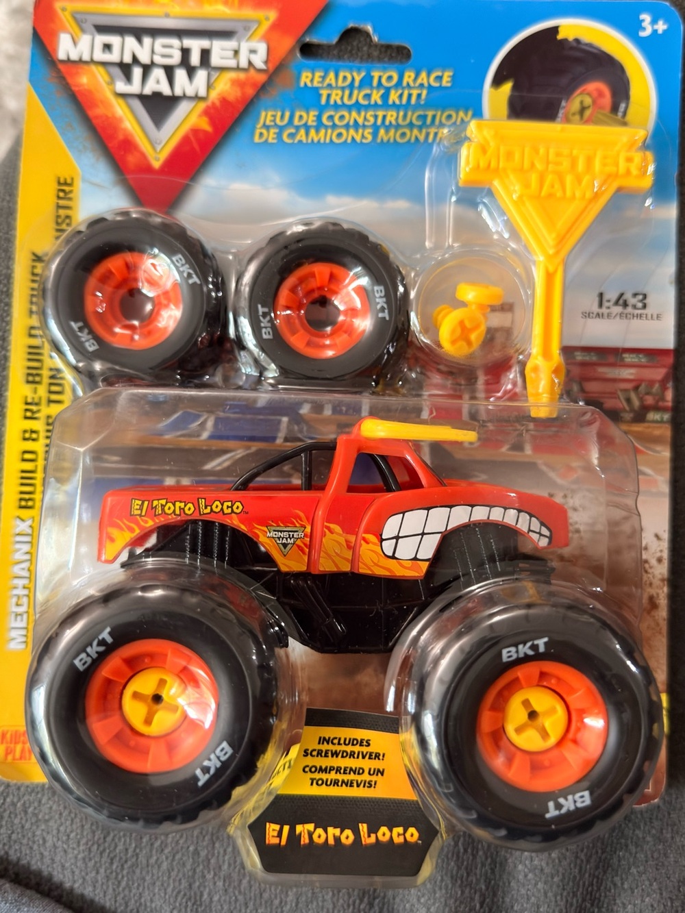 Monster Jam El Toro Loco Kids Monster Truck Toy - Red & Orange